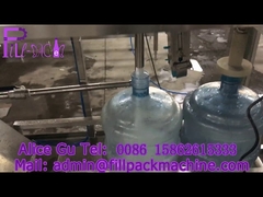 固定充填ヘッドとSUS304パイプラインを備えた120BPHバレルウォーターフィラー