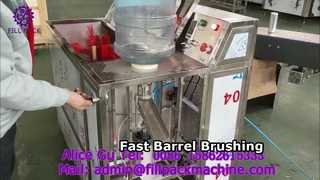 2147 J5 クロアチア 半自動キャップ除去デュアルステーション バレル ブラッシング マシン